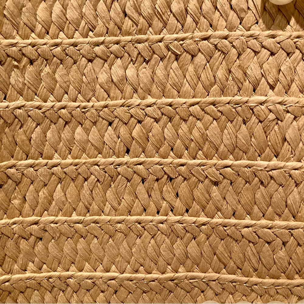 NWT Urban Expression Seaton Pearl Natural Straw Tote, Playful “Swim and Tonic” - Picture 5 of 13